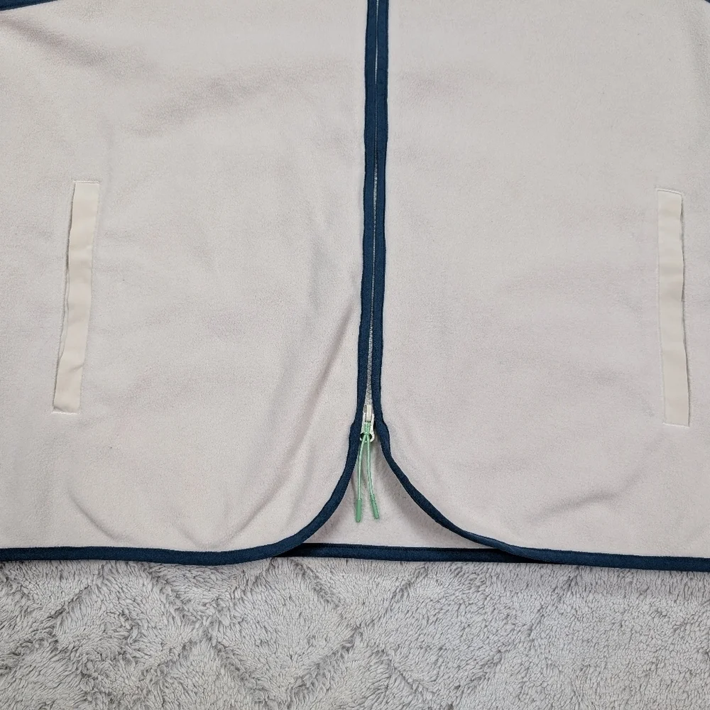 Bad Birdie Vest Jacket XXL White Silver Birch Bel Air Fleece Zip Up Golf